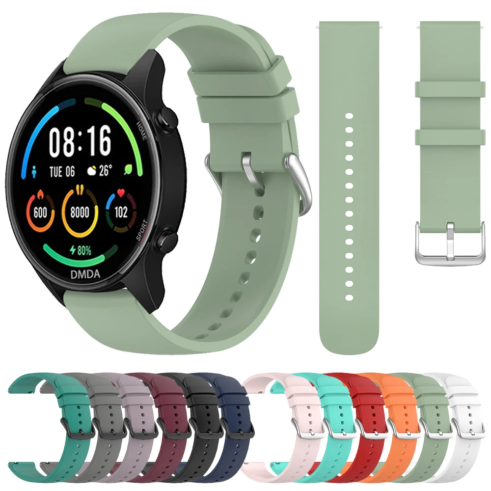 22mm Sport Silicone Smartwatch Band - Versatile Replacement Strap in Vibrant Colors
