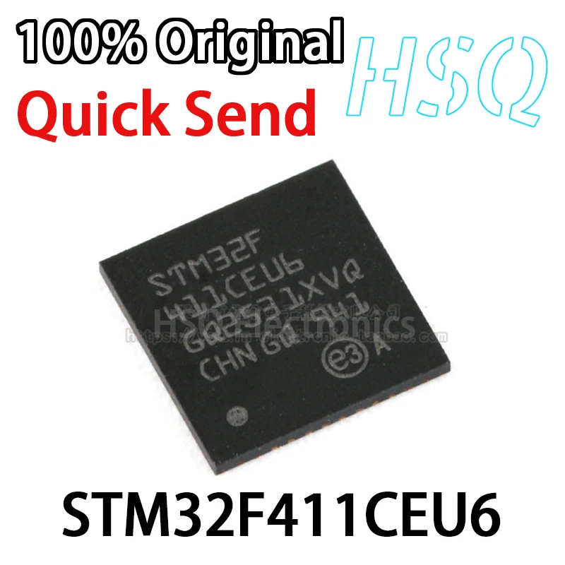 1PCS STM32F411CEU6 STM32F411 UFQFPN-48  32-bit Embedded Microcontroller-MCU