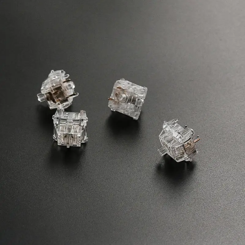 Switches Keyboard Transparent Keyboard Switches Mechanical 5-Pin Linear Switches Smooth Sensitive Replaceable Tactile Switches