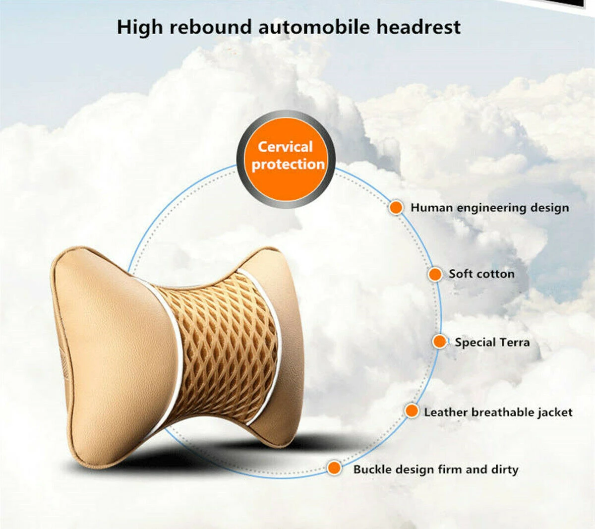PU Leather Car Neck Pillows 6