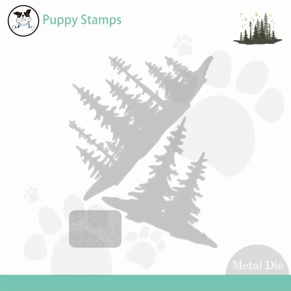 

2023 New Arrival Christmas Forest Shadows Metal Cutting Dies Mold Craft Decoration Embossing Template DIY Greeting Card Handmade