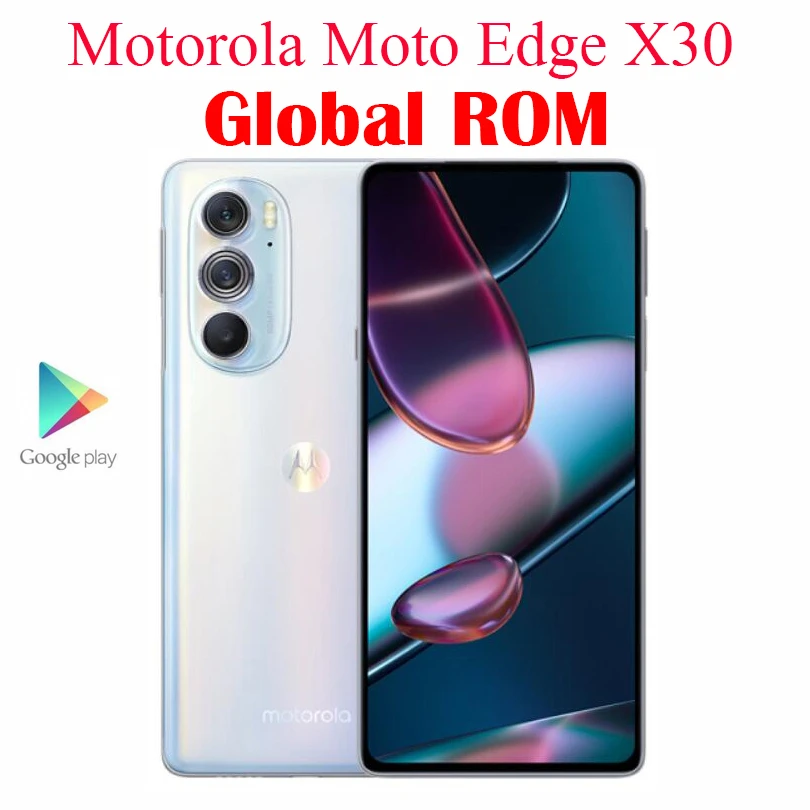 Original New Motorola Moto Edge X30 5G Cell Phone Snapdragon8 Gen 1 6.7inch POLED 5000Mah 68W Supper Charge 50MP NFC Android 12 8gb ddr3