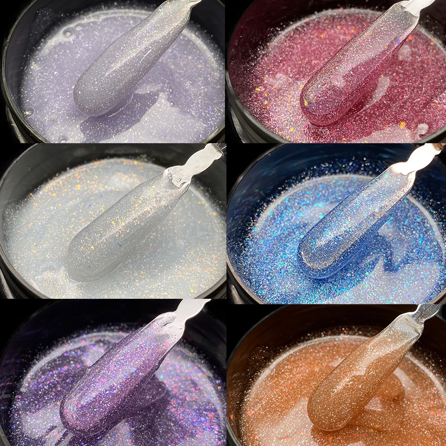 Jillnails Glitter Shimmer Milky Hard Gel Builder Nail for Nails Extensions 100g Royal Blue Pink  UV LED Camouflage  Selfleveling 2