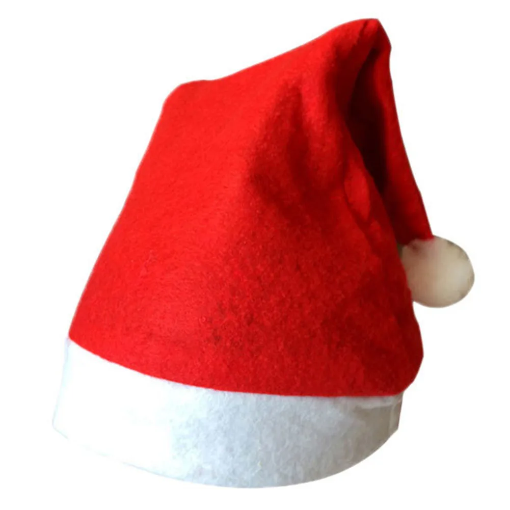

Festive Party Gift Decor Christmas Hat Children Santa Hat Perfect for Christmas Decorations Vibrant Red Color