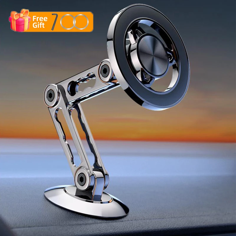 Metal Magnetic Car Phone Holder Foldable Stand