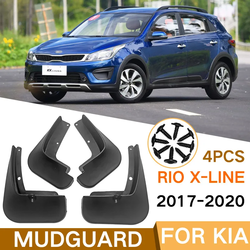 Mud Flaps For KIA Rio XLine 1720 KX COROSS MudFlaps Front Rear Fender