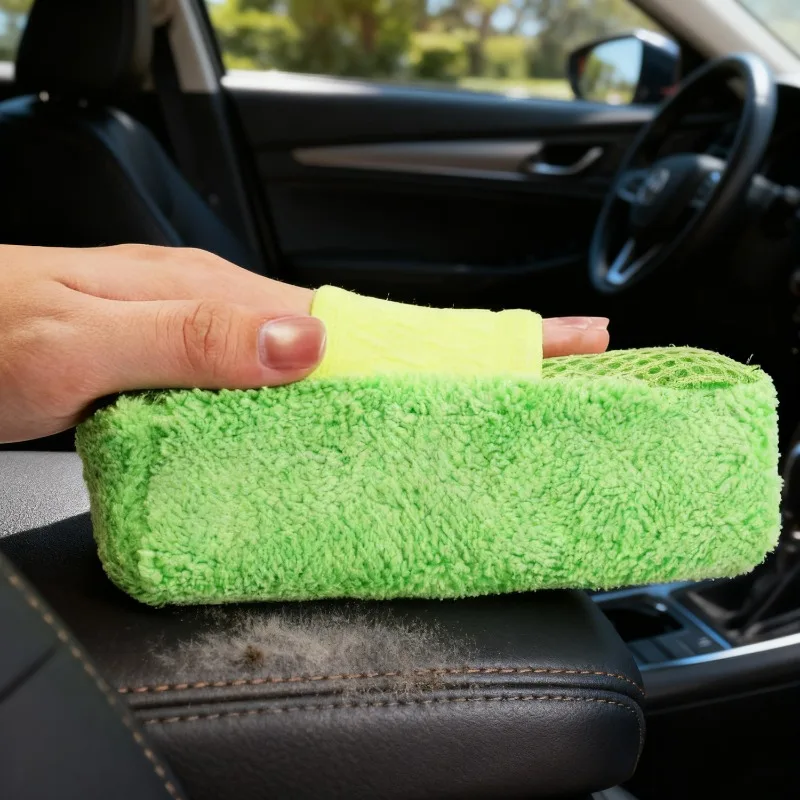 Microfibre Car Wax Applicator Pads Soft Auto Detailing Wax Sponge Rectangle Foam Car Paint Care Polishing Pad Auto Cleaning Tool