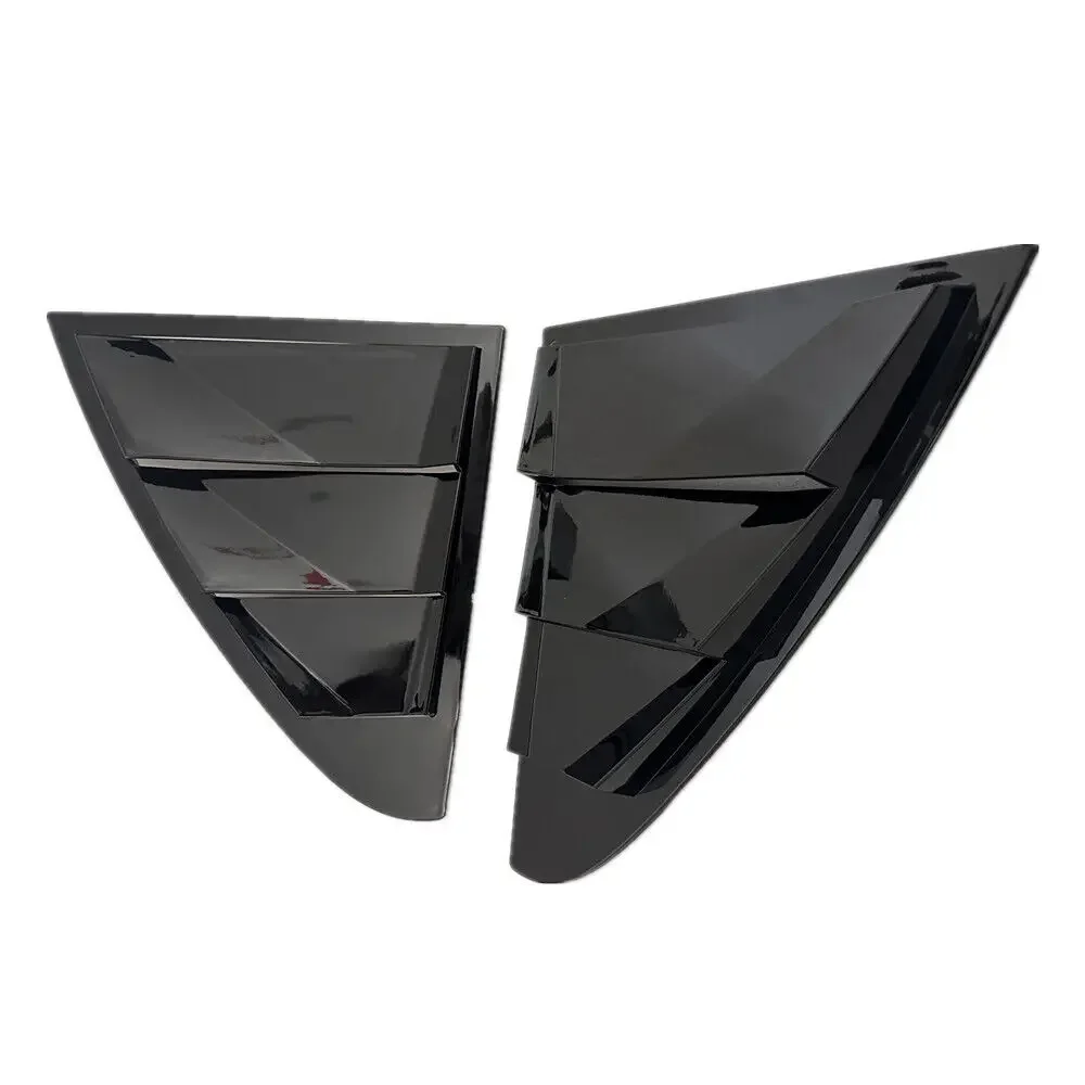 Benz C-Class W205 2015-Car Rear Louver Window Side Shutter Cover Trim Sticker Vent Scoop ABS Carbon Fiber Accessories