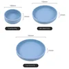 Outdoor Nordic Style 15cm Silicone Round Dinner Plate Food Grade Set Microwave Oven Heatable Baking Plate Pet Feeding Bowl 6