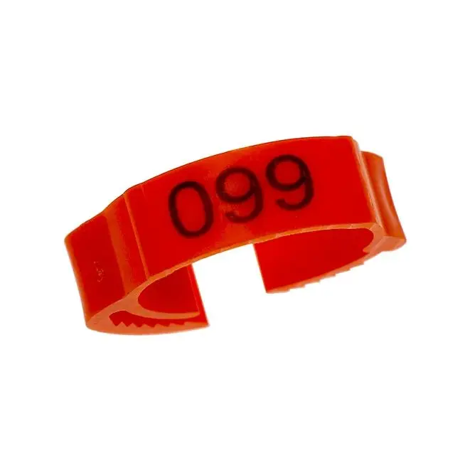 Adjustable Inner Diameter Snap-on Foot Ring Laser Print Digital Label bird foot rings birds foot rings 100 Pcs Chicken Duck Pigeon Leg Farm Label Identification