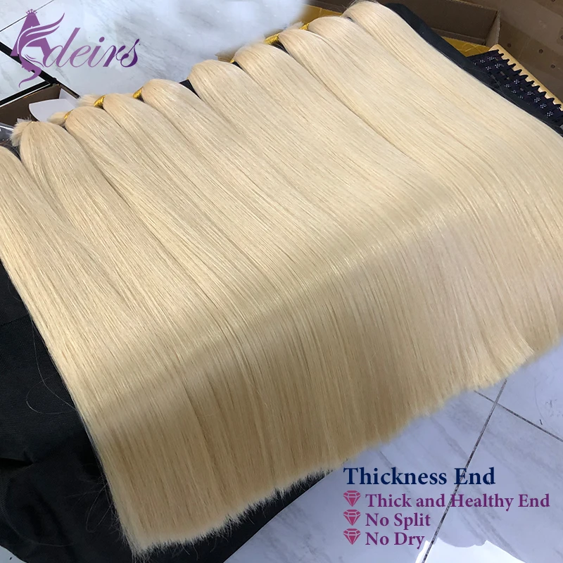 ADEIRS High Quality Bulk Hair Extensions Human Hair 100% Real Natural Hair Black Brown Blonde 613 Color 16-24inch for salon 4