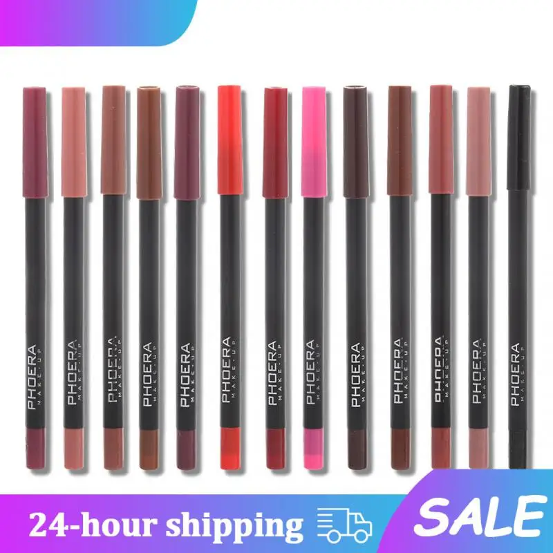 

PHOERA 13 Colors Matte Lipliner Pencil Waterproof Lasting Sexy Red Contour Tint Lipstick Makeup Non-stick Cup Lips Cosmetic