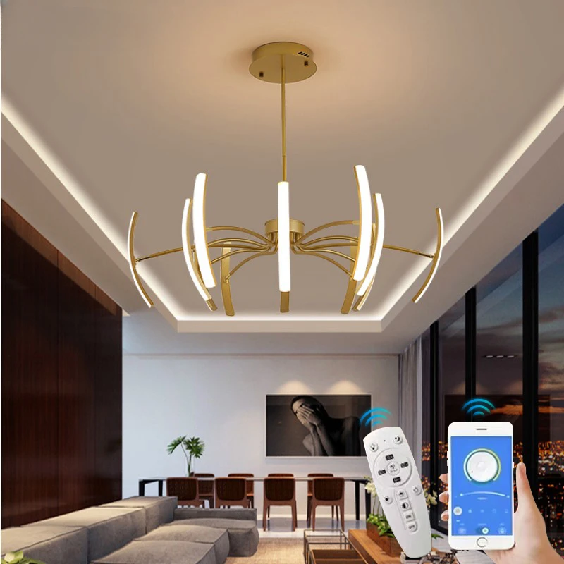 

Modern Minimalist Led Ceiling Chandelier Living Dining Room Bedroom Led Ceiling Pendant Chandelier Lamp