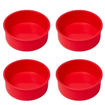 1/2/4pcs Silicone Cake Molds 6 Inch Round Nonstick Cake Panfor Smash Cakes, Layer Cakes, Cheesecake, Chocolate, Rainbow Cakes