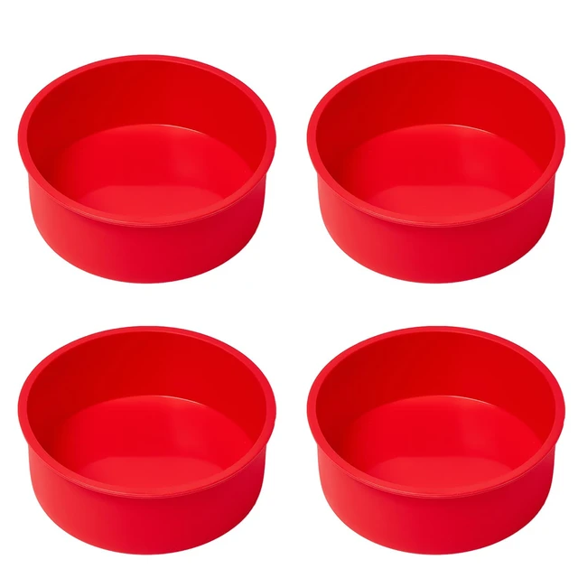 1/2/4pcs Silicone Cake Molds 6 Inch Round Nonstick Cake Panfor Smash Cakes, Layer Cakes, Cheesecake, Chocolate, Rainbow Cakes 1/2/4pcs Silicone Cake Molds 6 Inch Round Nonstick Cake Panfor Smash Cakes, Layer Cakes, Cheesecake, Chocolate, Rainbow Cakes
