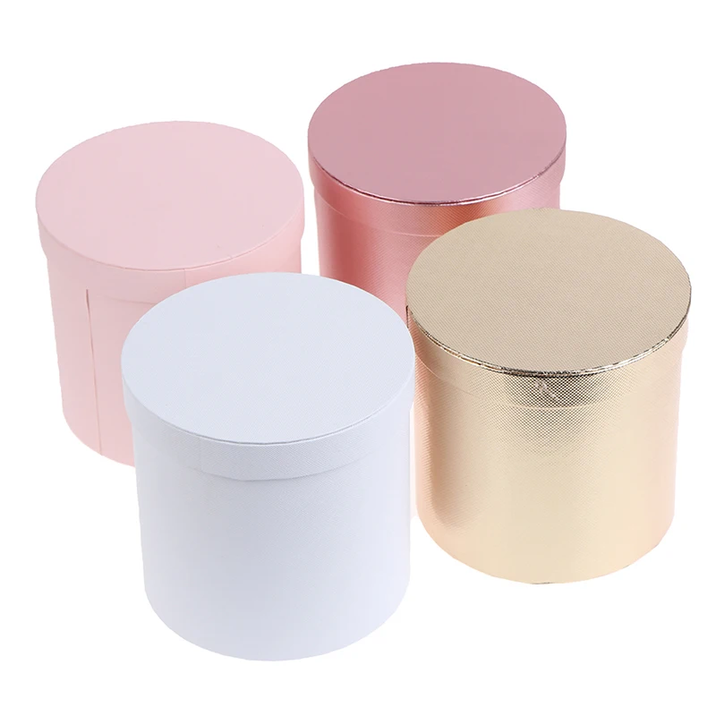 Round Floral Boxes Women Flower Packaging Paper Bag Hat Florist Bouquet Flower Packaging Box Gift Party Storage Boxes