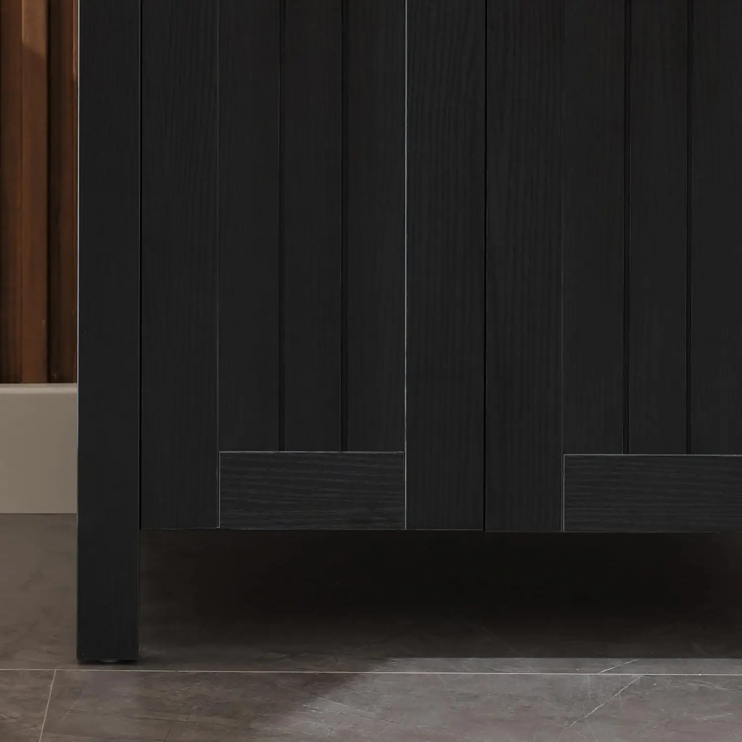Black 24" Bathroom Vanity with Sink Combo,Modern Freestanding Sink Cabinet,Stylish Bathroom Vanity Cabinet,Grooved Double Doors 6