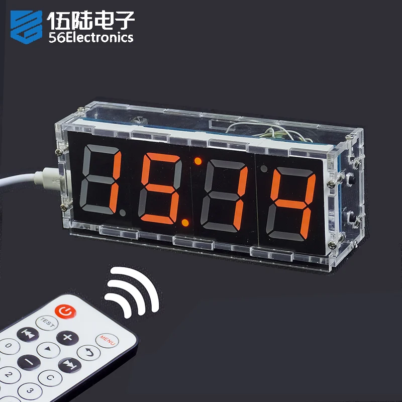 Infrared Remote Control DIY Clock Electronic Kit 1.2 "MultiFunction 4