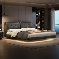 Lit rembourré pour enfants, minimaliste, Unique, têtes de lit, moderne, Double, ensemble de chambre à coucher 2