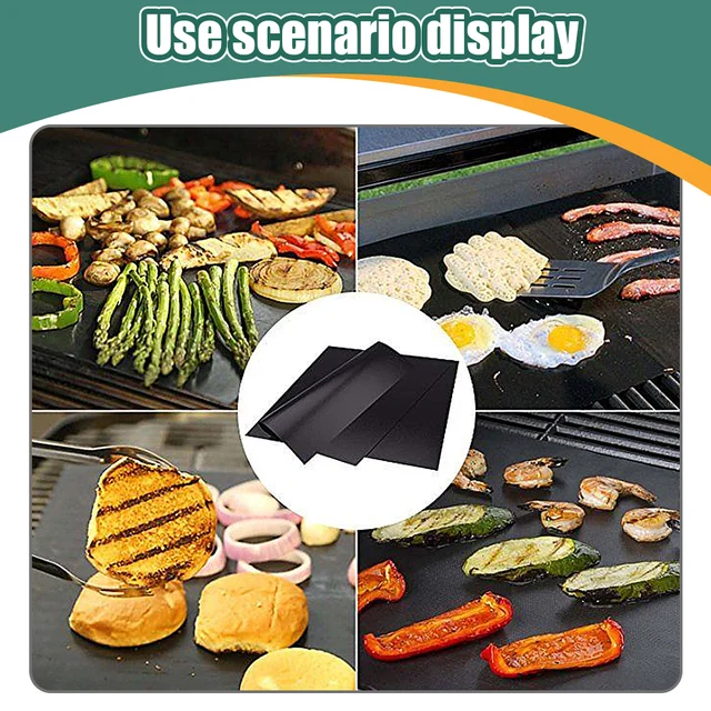 Nem Tapadásgátló Grill Szőnyeg 40*33 Cm Sütő Bbq Szerszám Főzési Grillezési Lap Hőállóság Könnyen Tisztítható Konyhai Szerszámok Újrafelhasználható - Image 2