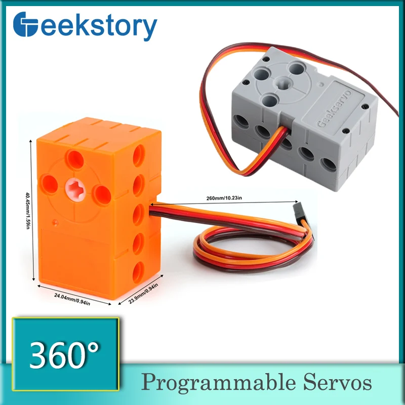 360 Degree PWM Control Programmable Servo Dual Cross Output Shaft Servo For Micro:bit Smart Car Model Bricks DIY Model Toys
