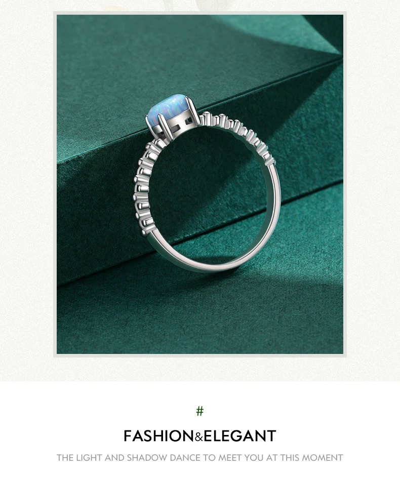 MODIAN Genuine 925 Sterling Silver Natural Oval Opals Original Design Finger Rings For Women Fashion Fine Jewelry Accessories