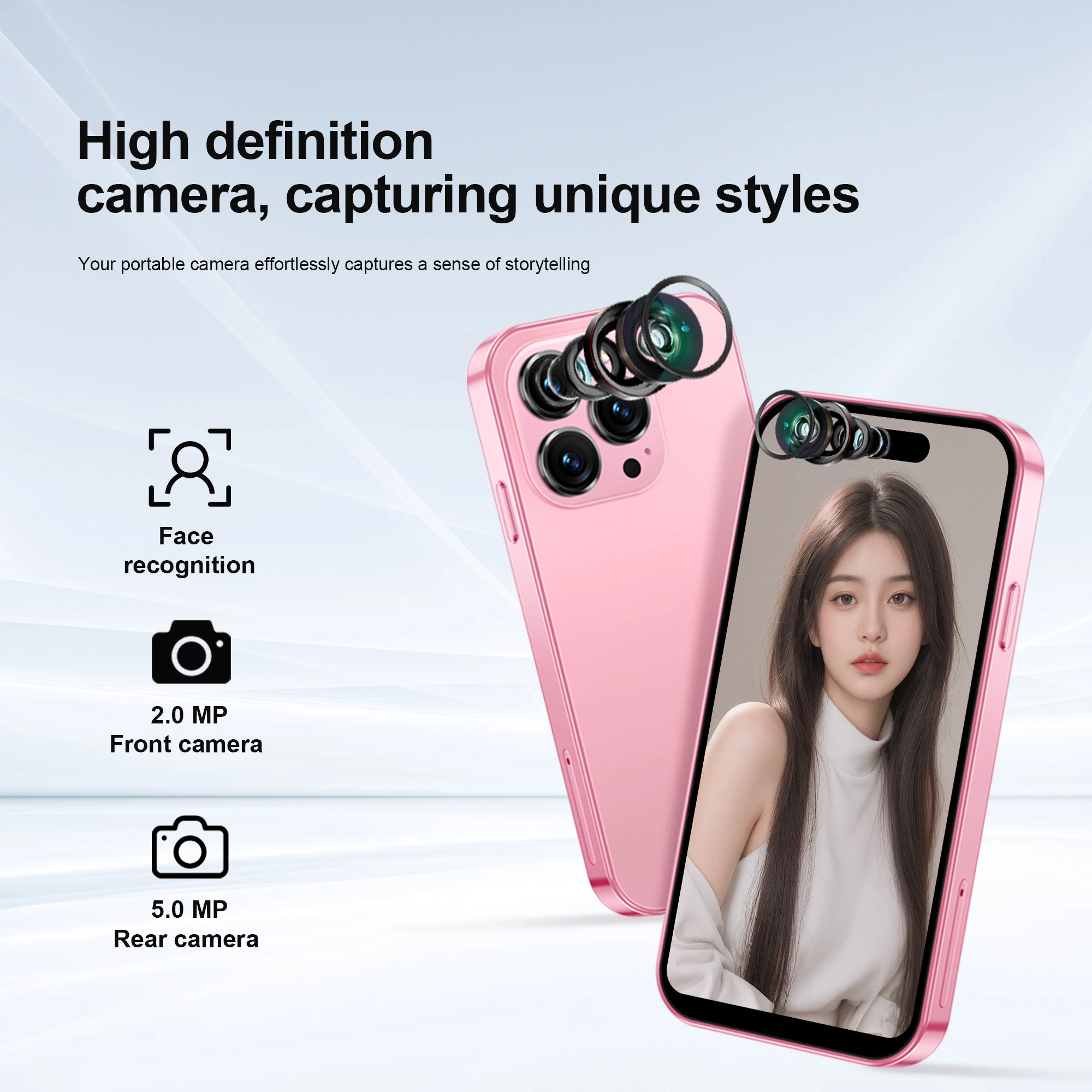 SERVO S16 MINI Card Smartphone 3G WCDMA Android 10.0 OS 2GB+16GB Play Store WiFi Face Unlock 4.0" Screen Small Cute Smart Phones