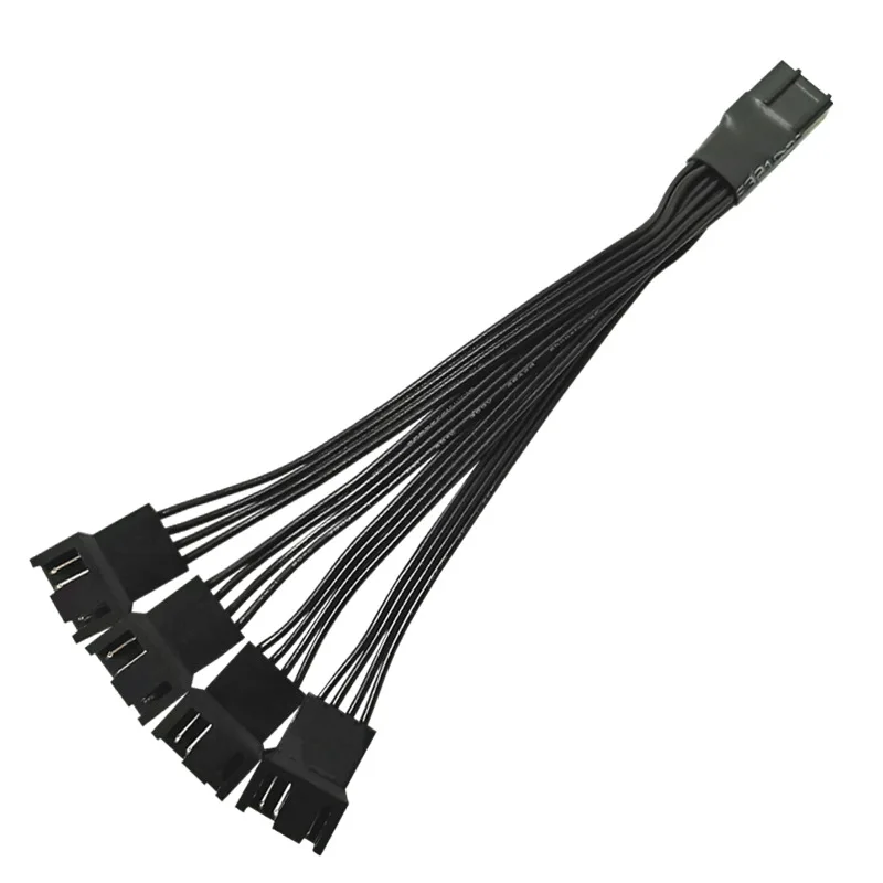 팬 냉각 액세서리 3 핀 4Pin Y 분배기 케이블 암-2/3/4 마더 보드 CPU PWM 팬 허브 PC 케이스 확장 어댑터 케이블