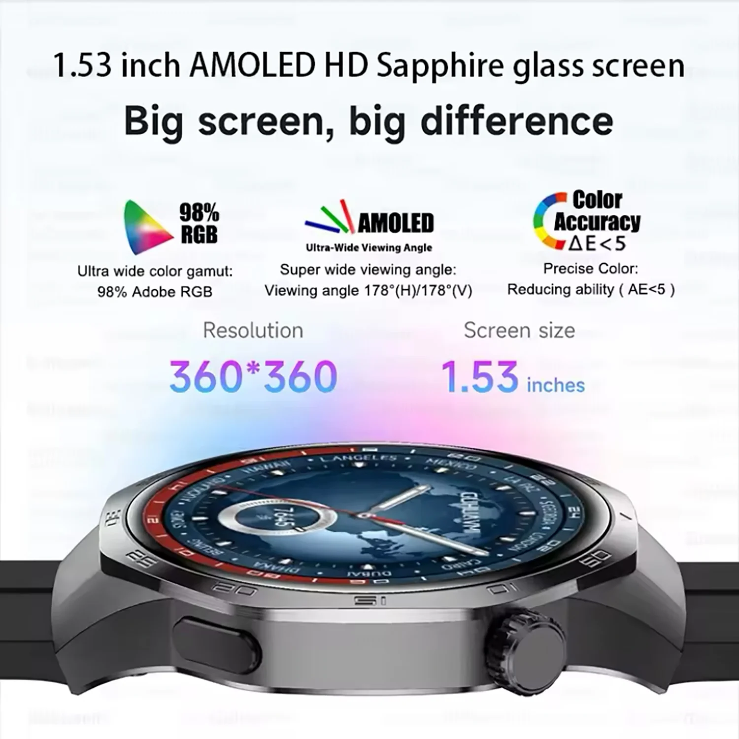 2025New GT5 Pro GPS Tracker SmartWatch Men 360*360 AMOLED Screen NFC Heart rate Bluetooth call Sports Waterproof Smartwatch New 4