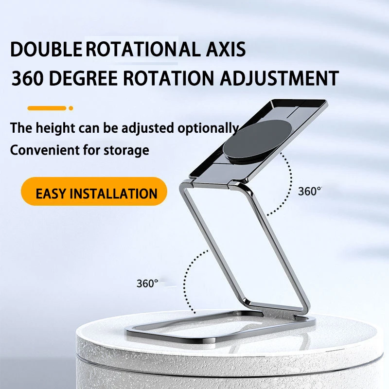 Premium Metal Phone Ring Holder - 360° Rotating Grip & Foldable Kickstand
