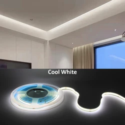 High-Density Flexible LED Tape Light - Dimmable, Linear Strip - 3m (Cool White 6000K)