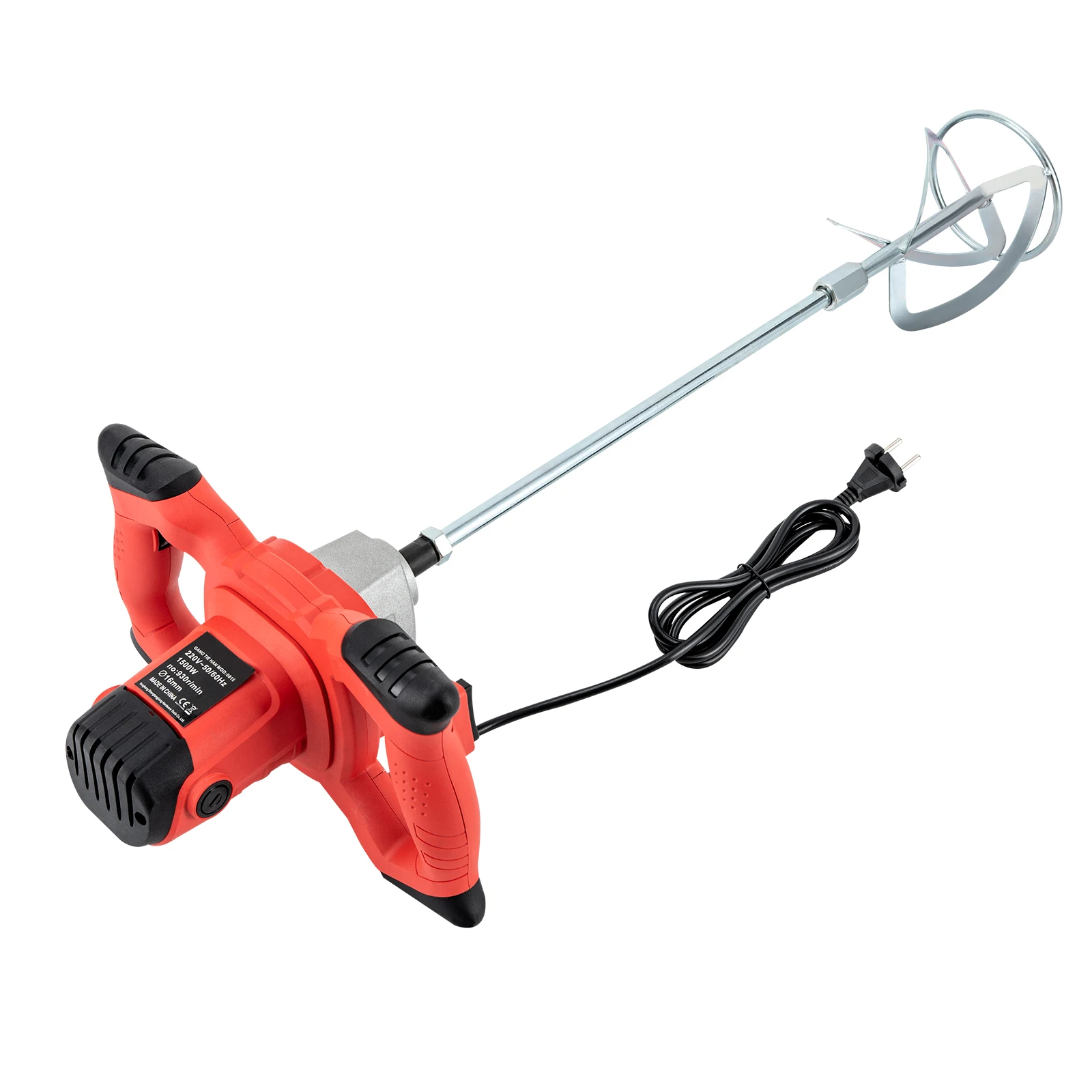 Mélangeur Béton Portable 220V - 6 Vitesses Réglables 0-980tr/min - Pour Ciment Plâtre Peinture