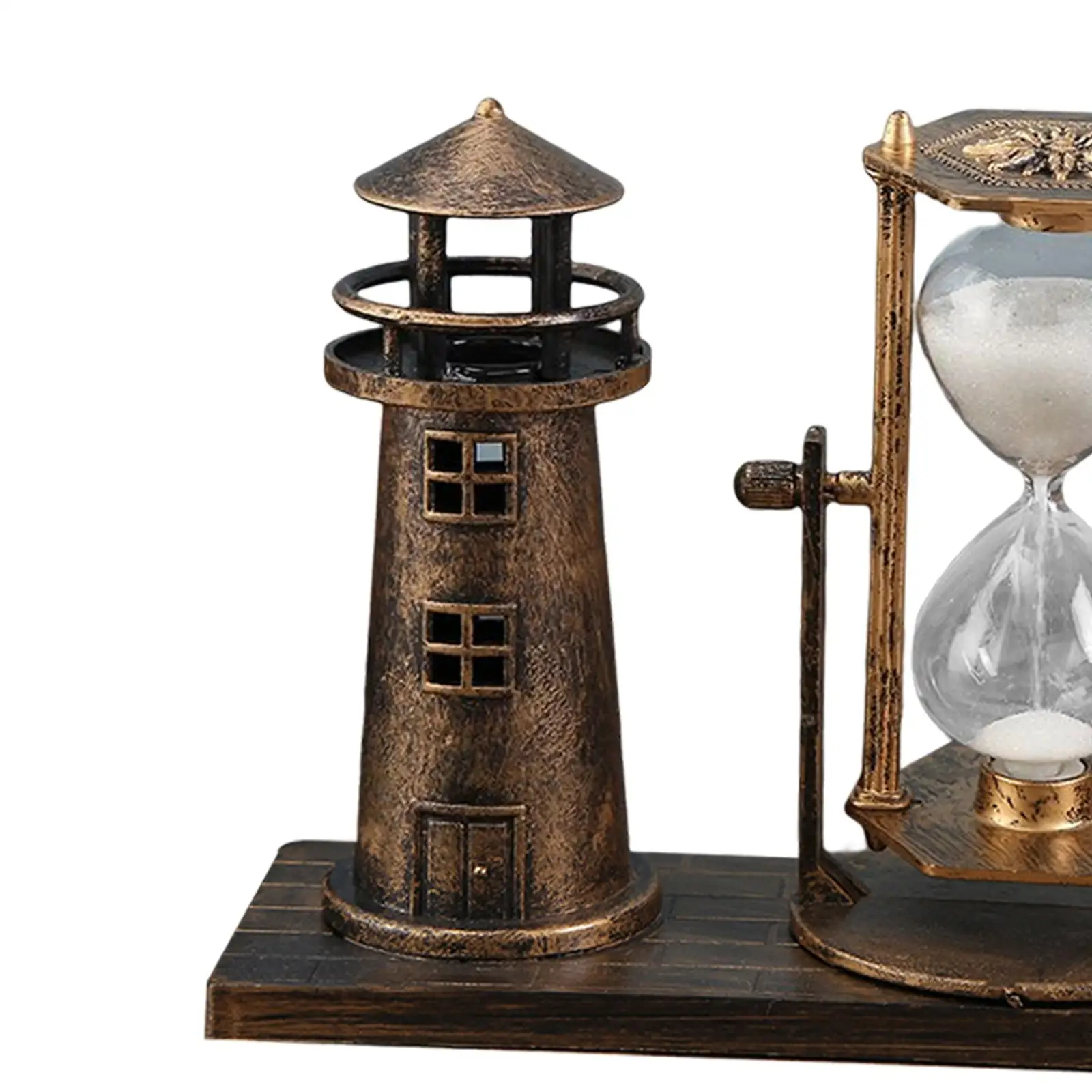 Decoração de ampulheta de farol, enfeite de mesa, escultura, torre de vigia para mesa, escritório, presente de inauguração