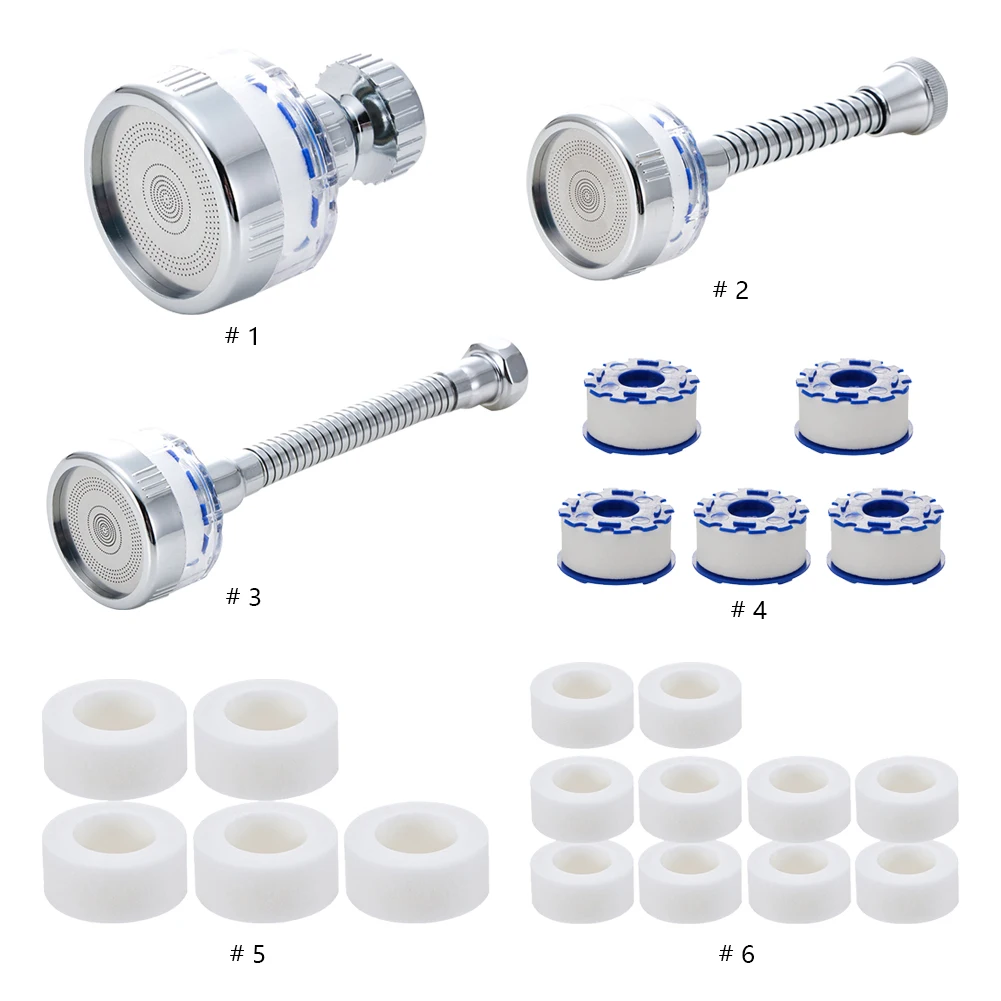 360 Degree Rotating Sink Filter Pressurized Faucet Aerator Extender Splash Proof Bath Faucet Connector for Home Bathroom Kitchen