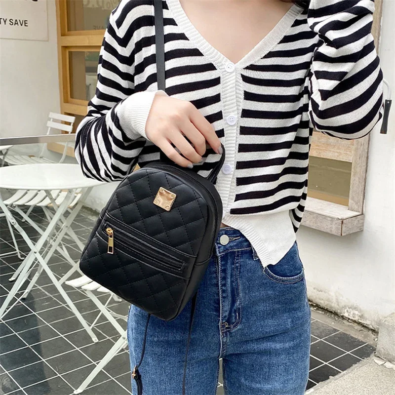 dropship leather backpack Handmade Small Rolltop - Brown a prominent front pocket Leather Backpack Poaba Backpack Amazon