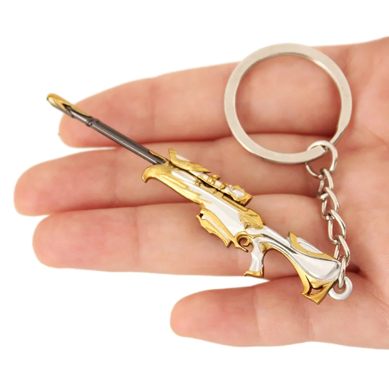 Game Keychains Game Knife Sword Keychain Cosplay Toy Cosplay Prop Valorant Game Peripheral Keychain Melee Reaver 9cm Mini Metal Knife Model Key Ring Karambit Arant Gun Toys for Boys Holiday Gift