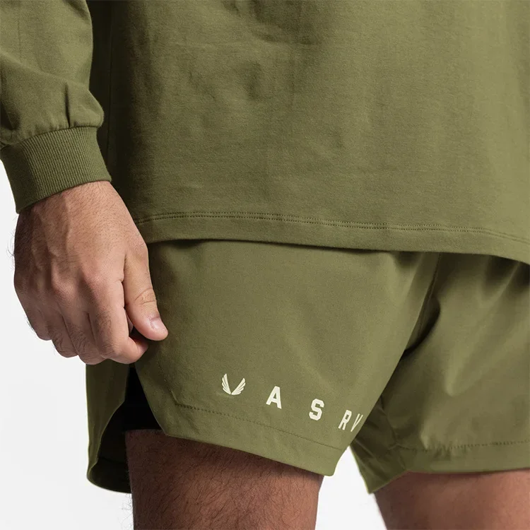 ASRV Mens Gym 2 in 1 Jogger Sport Short Pants Man Quick Dry Running Workout Basketball Shorts Male Gym Fitness Sweatpant Bottoms