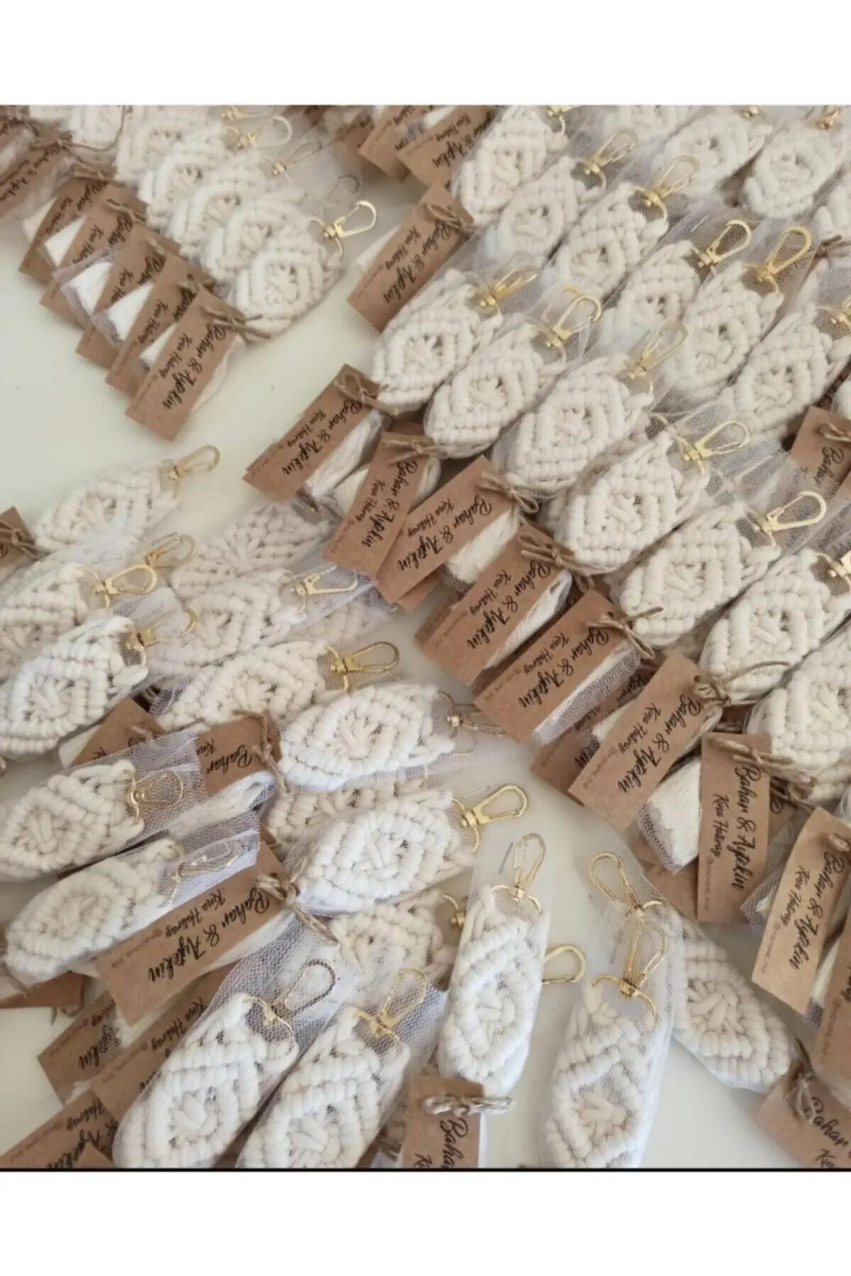 Macrame keychain 50 PCs tassel handmade persnallization wedding engagement kına baby baby shower gift DHL EXPRES KARGO WITH FAST