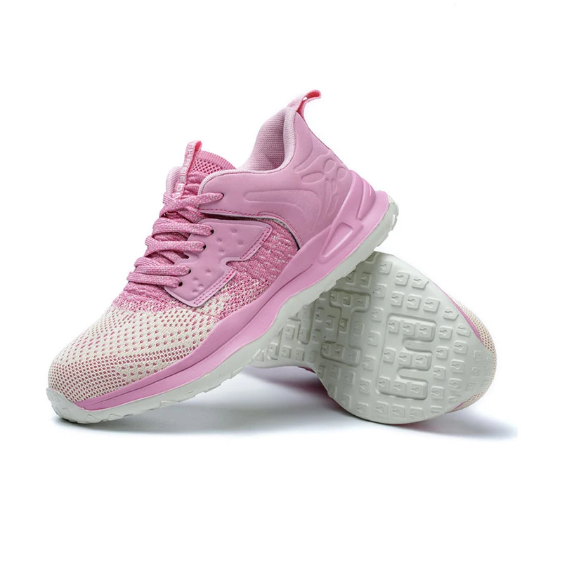 New Sport Mesh Safety Boots Steel Toe Summer Pink Safety Sneakers for Men Men's Safety Shoes Man Industrial Safety Boots Man