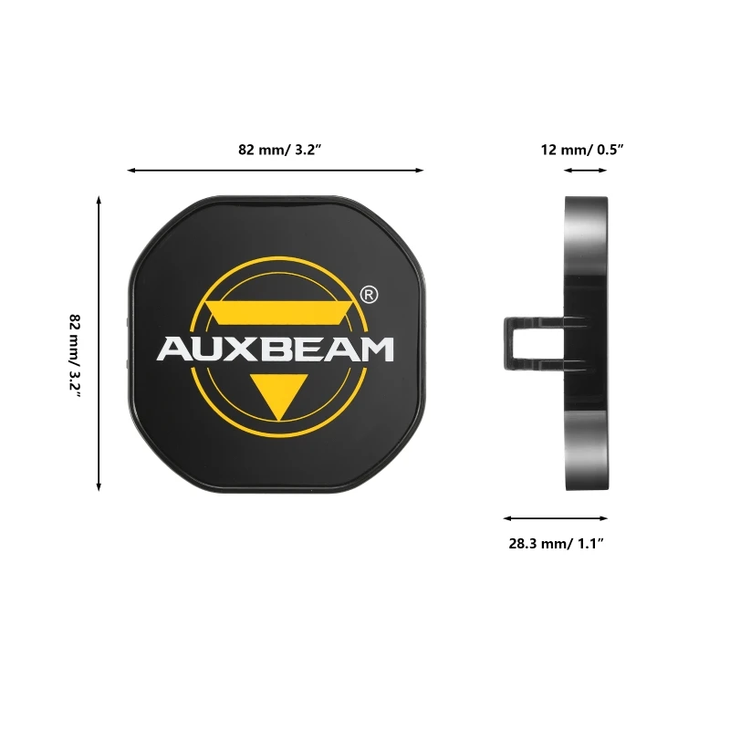 AUXBEAM 블랙 LED 포드 조명 실드 커버, 조명 없는 커버만 포함, 3 인치