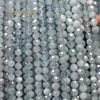 100% Natural Stone Faceted AAA+Aquamarine Blue Round Gemstone Loose Beads For Jewelry Making  DIY Bracelet Necklace 6/8/10MM 6