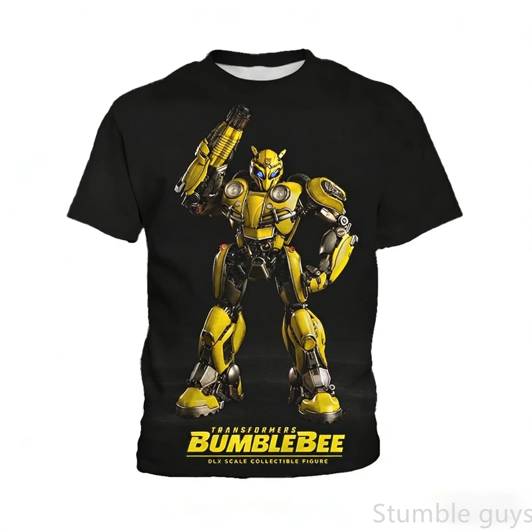 Little Boys Transformers 티셔츠 여름 범블비 프린트 반소매 소프트 카톤 캐주얼 데일리웨어 탑
