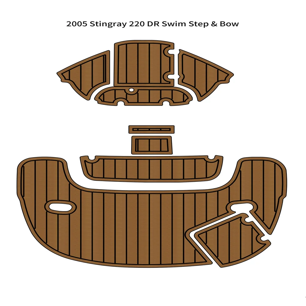 2005 Stingray 220 DR Swim Platform Step Pad Boat EVA Foam Teak Deck Floor Mat SeaDek MarineMat Gatorstep Style Self Adhesive swim