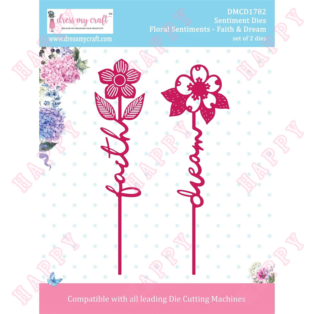 

New Metal Cutting Dies Faith And Dream For Scrapbook Diary Decoration Paper Craft Embossing Template DIY Greeting Card Handmade