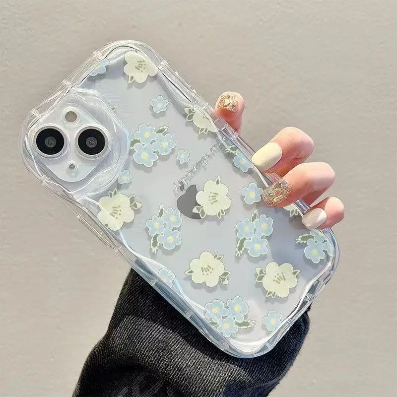 Elegant Clear Butterfly Flower Phone Case Cover
