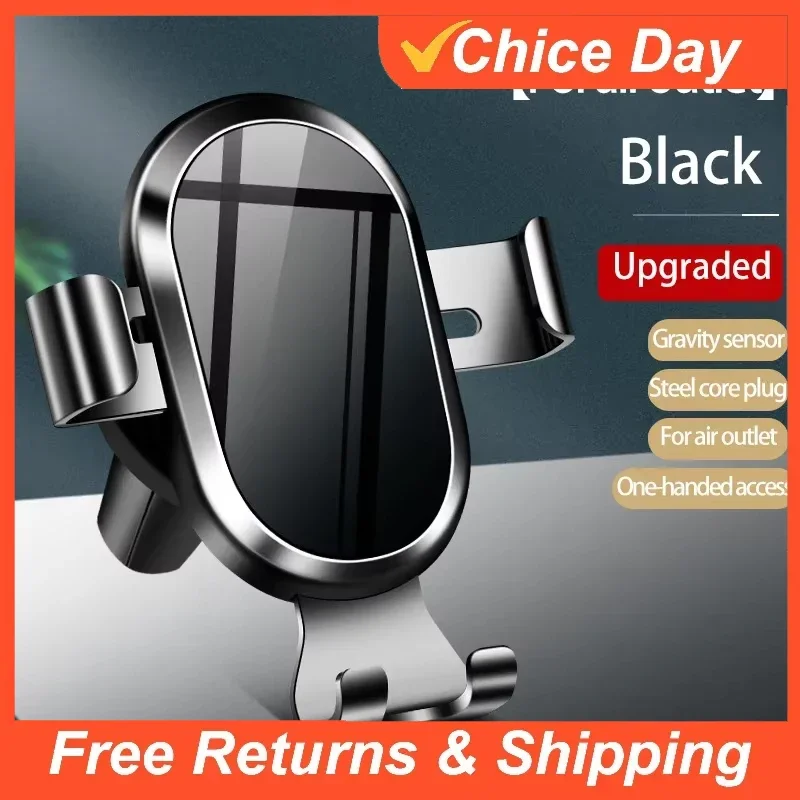 Gravity Car Phone Holder Air Vent Clip Mount Mobile Cell Phone Stand In Car GPS For iPhone 13 12 Pro Xiaomi Samsung 4.3"-6.7”