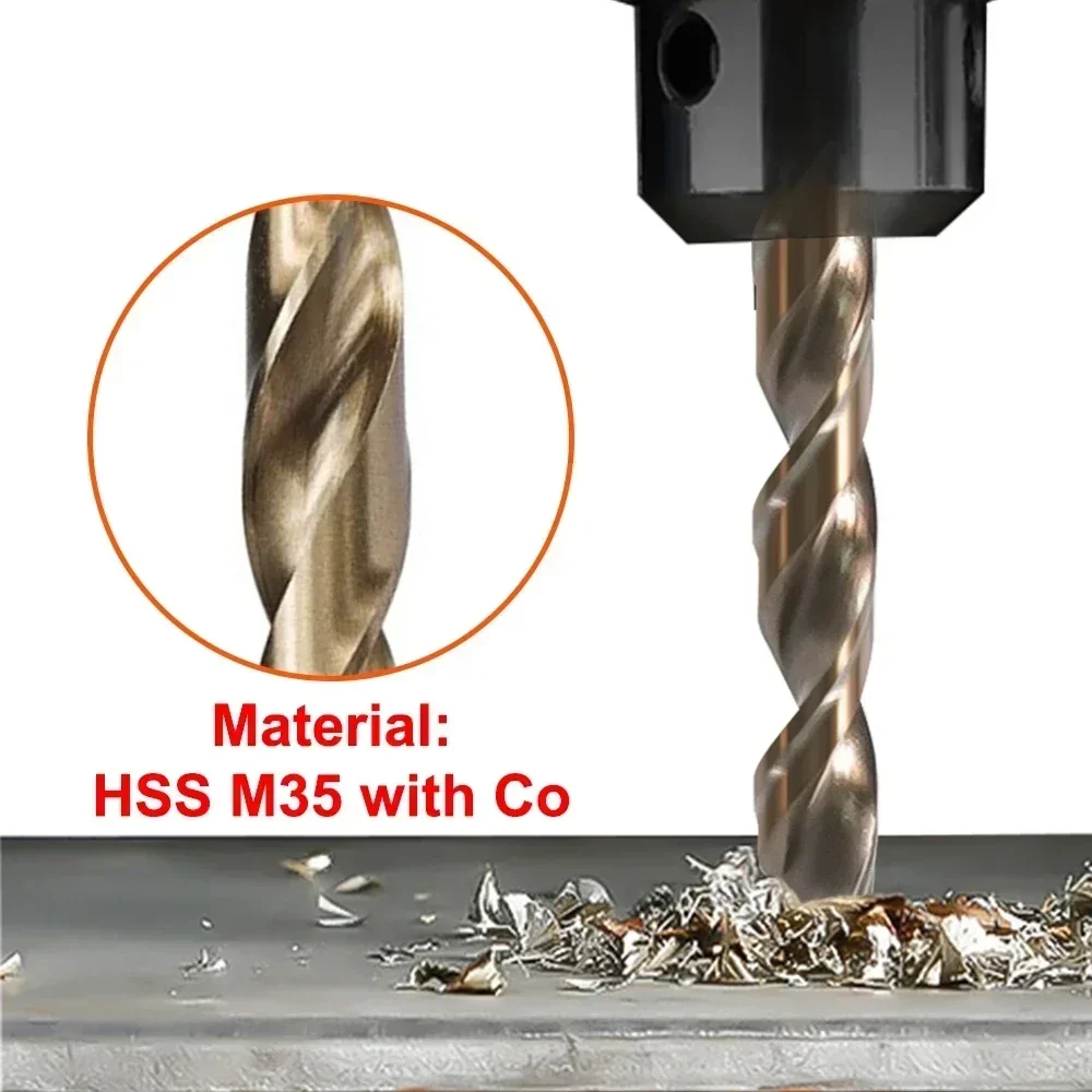 코발트 HSS 드릴 비트 1-13mm 라운드 생크 드릴 M35 스테인레스 스틸 철 드릴링 구멍 도구 부품 Suita For Wood Metal Drilling