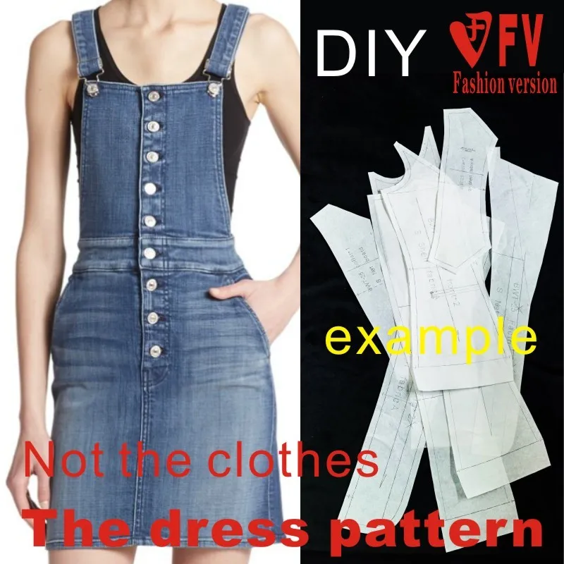 Dresses Sewing Pattern Template Cutting drawing Clothing DIY ((Not selling clothes)) BLQ-190