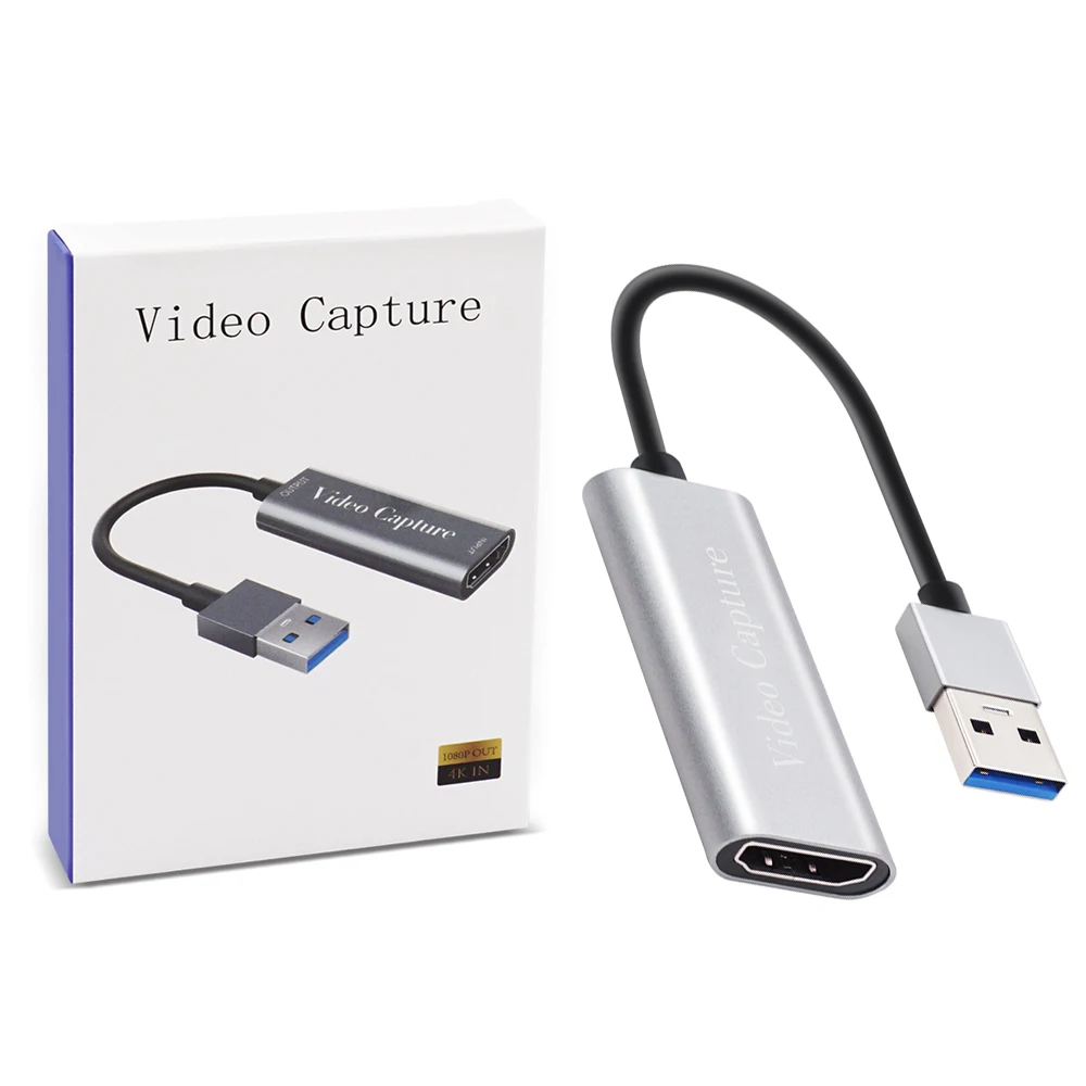 Bitfunx Video Capture Usb 3.0 4K Hdmi Video Game Grabber Record Per Ps4 Camcorder Switch Live Broadcast Camera