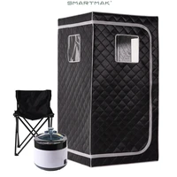 4L Portable Home Steam Sauna Full Size Personal Sauna Spa Box Single Saunas with Steamer 4L 1500W Steam Generator Remote Control 1